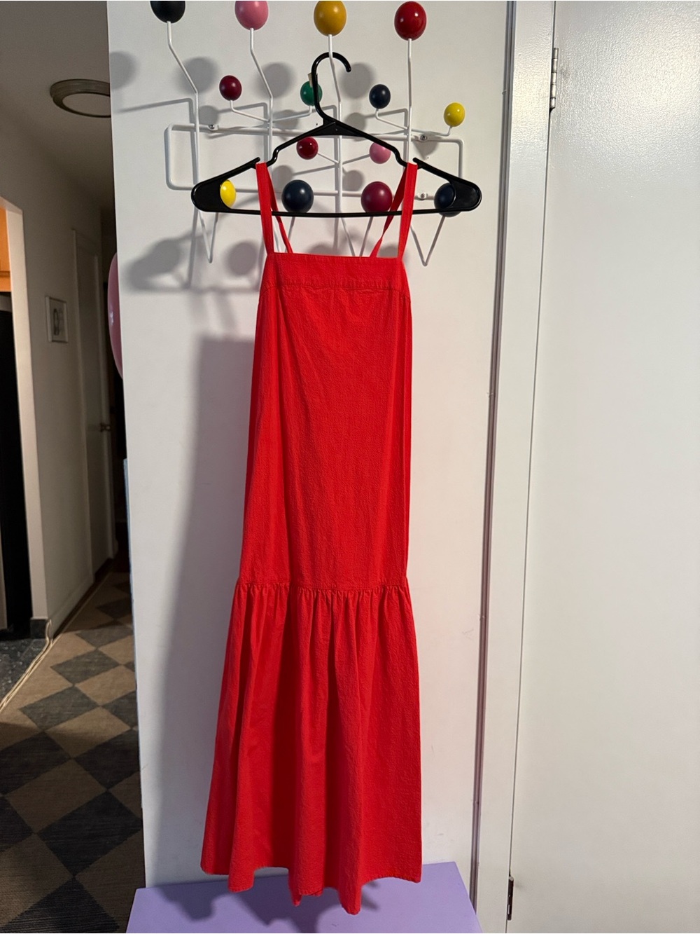 Everlane Red Pinafore Maxi Sundress - Womens